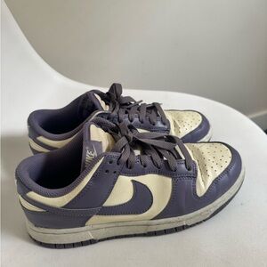 Nike Dunk Low in Purple and Cream Leather